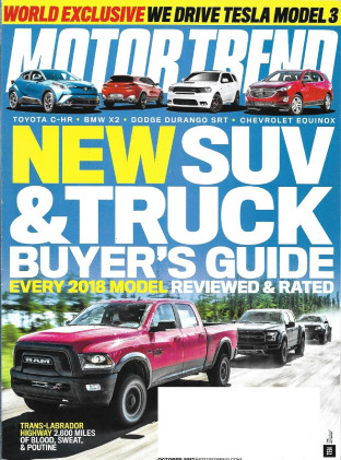 MOTOR TREND 2017 OCT - TESLA, STELVIO, SR2 v RAPTOR v POWER W